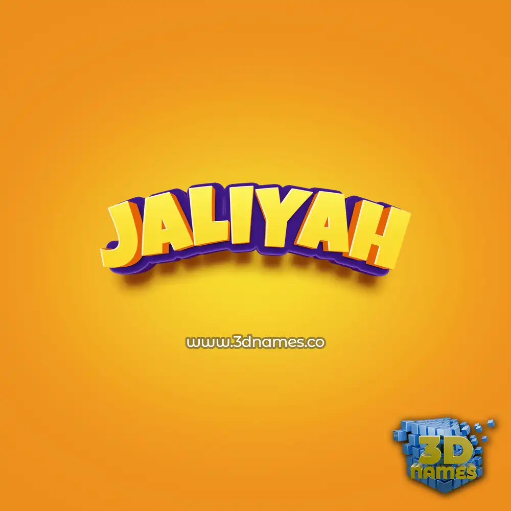 jaliyah in Orange Toon style - 3D name wallpaper