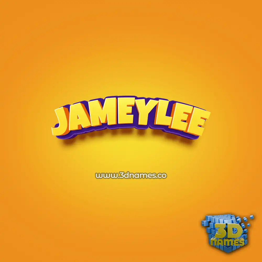 jameylee in Orange Toon style - 3D name wallpaper