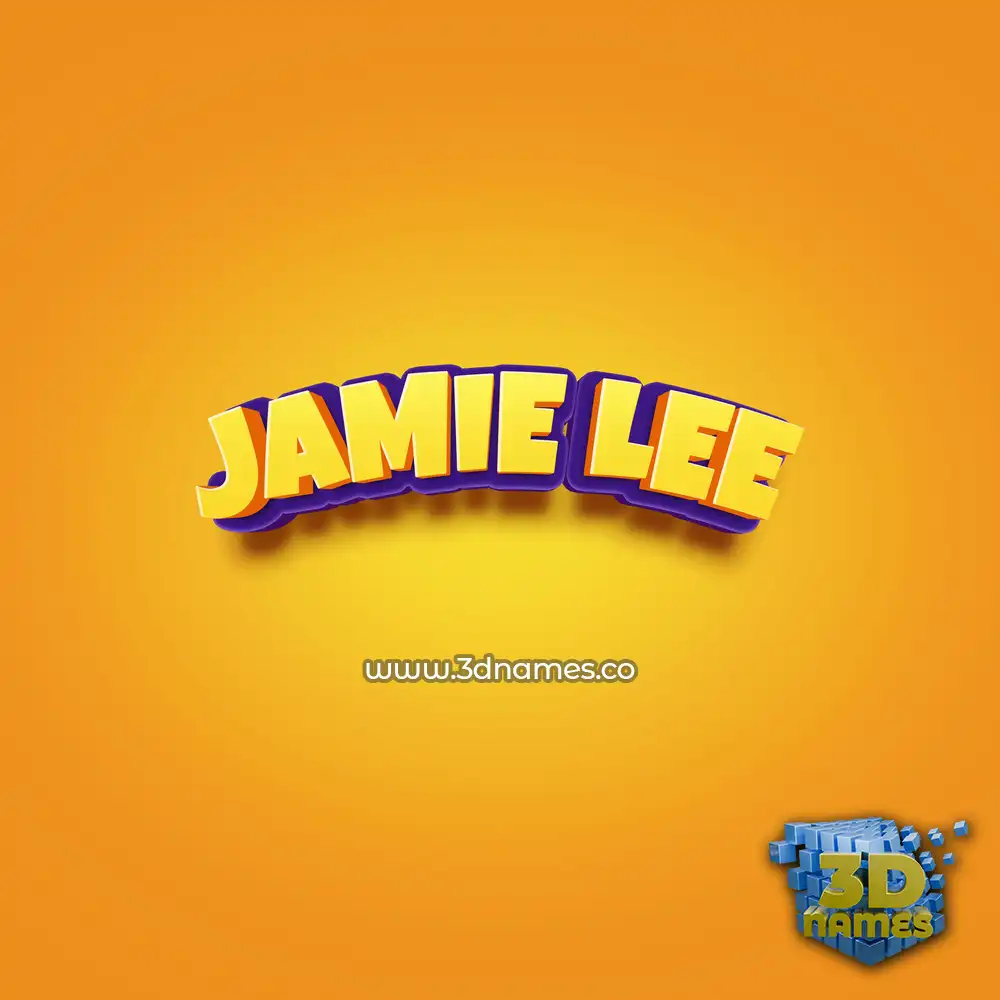 jamie lee in Orange Toon style - 3D name wallpaper