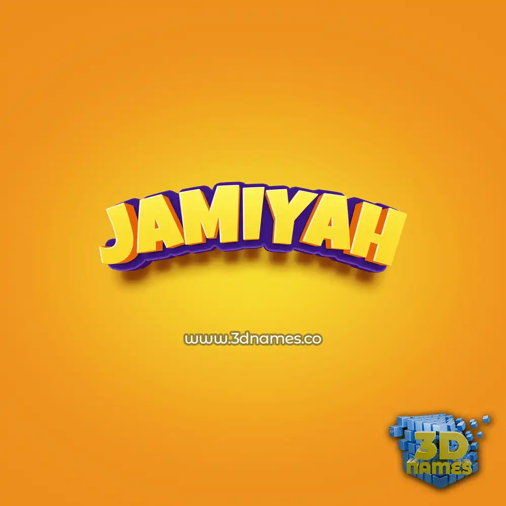 jamiyah in Orange Toon style - 3D name wallpaper