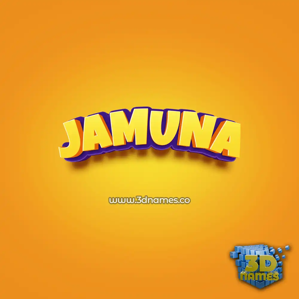 jamuna in Orange Toon style - 3D name wallpaper