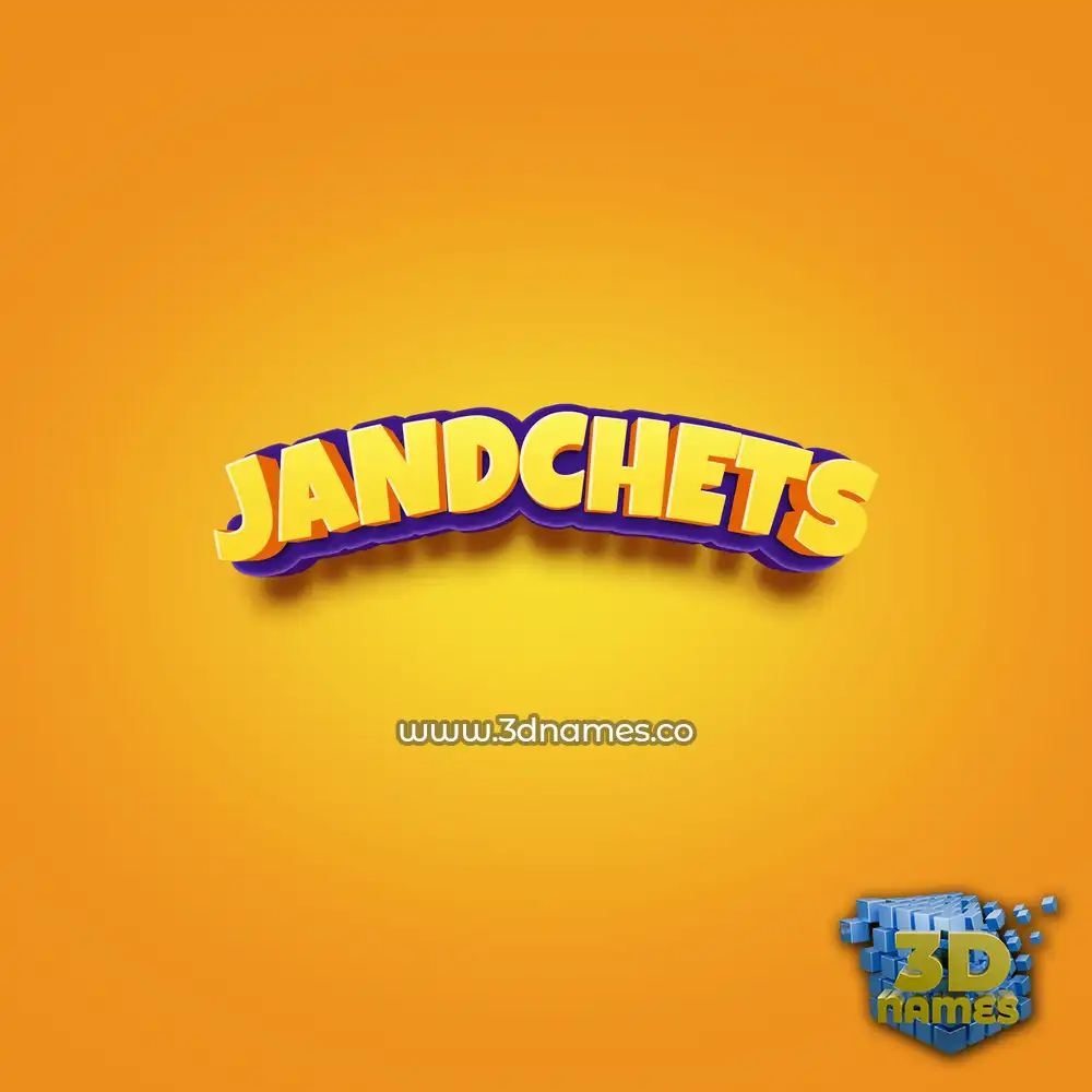 jandchets in Orange Toon style - 3D name wallpaper