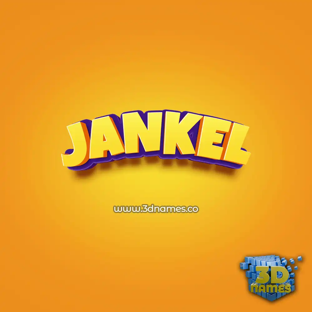 jankel in Orange Toon style - 3D name wallpaper