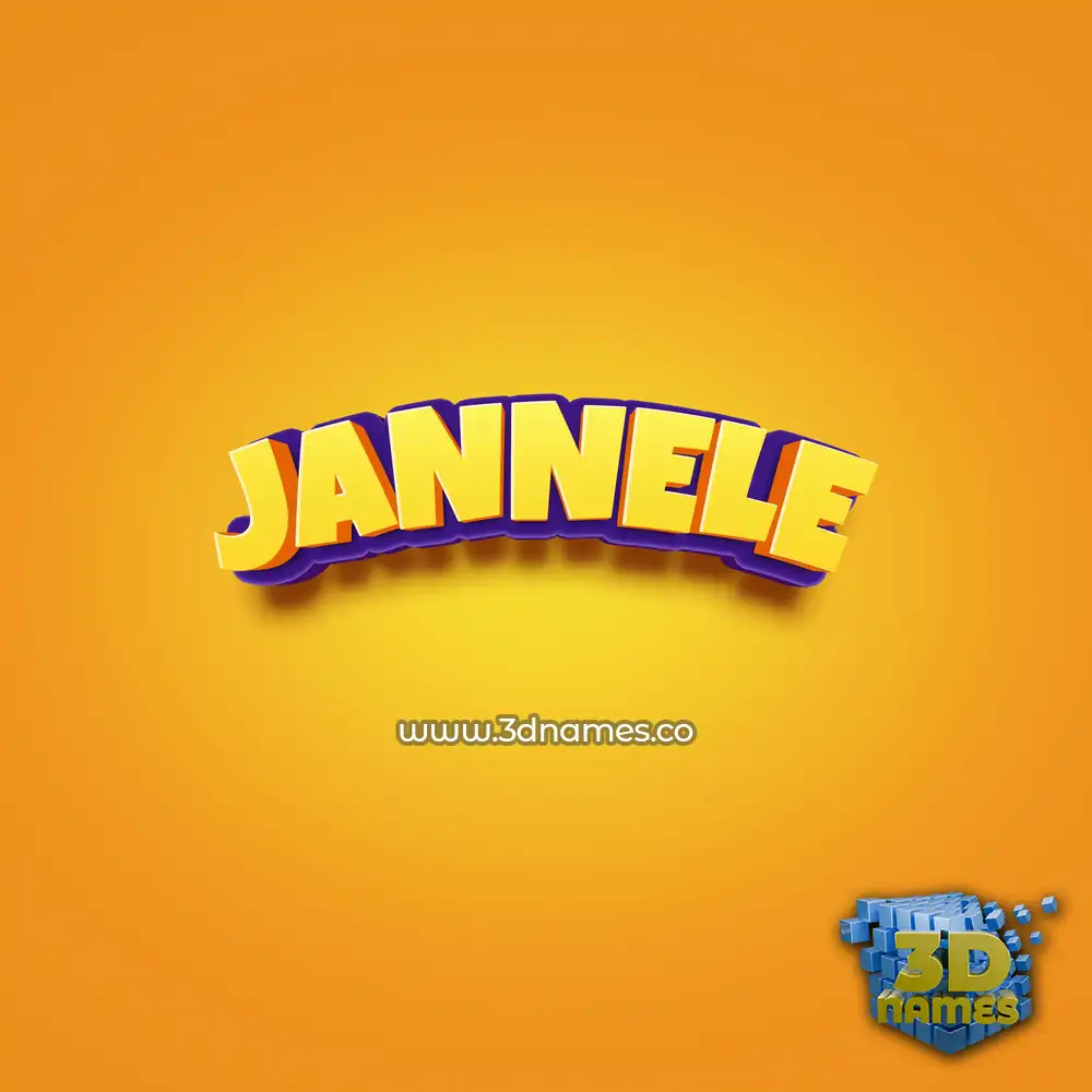 jannele in Orange Toon style - 3D name wallpaper