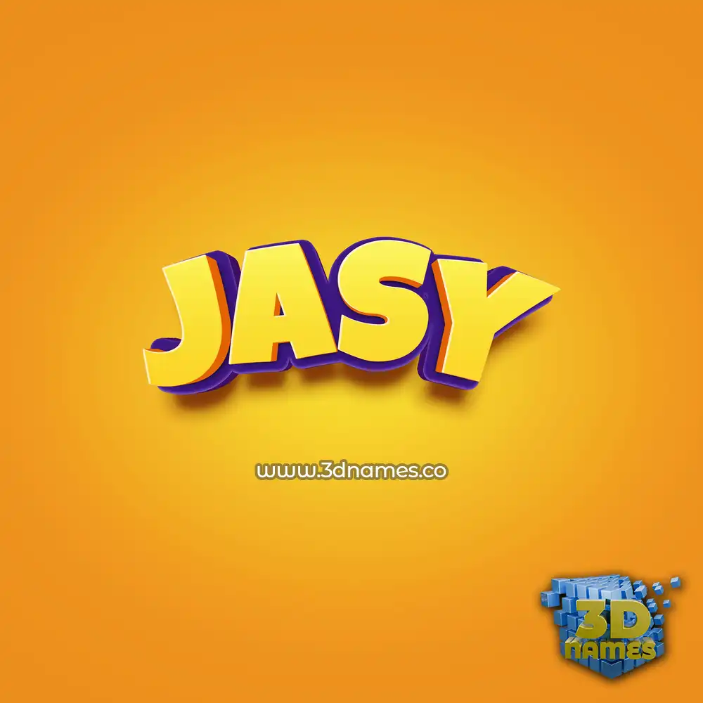 jasy in Orange Toon style - 3D name wallpaper