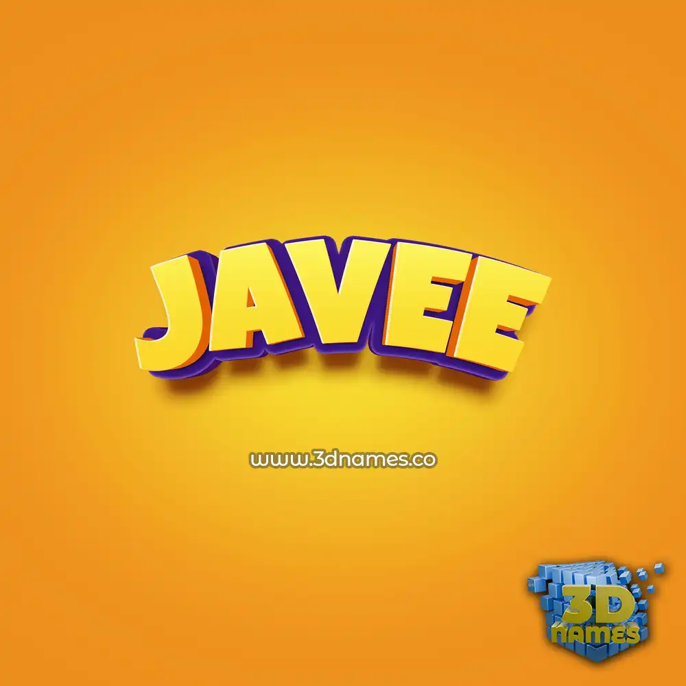 javee in Orange Toon style - 3D name wallpaper