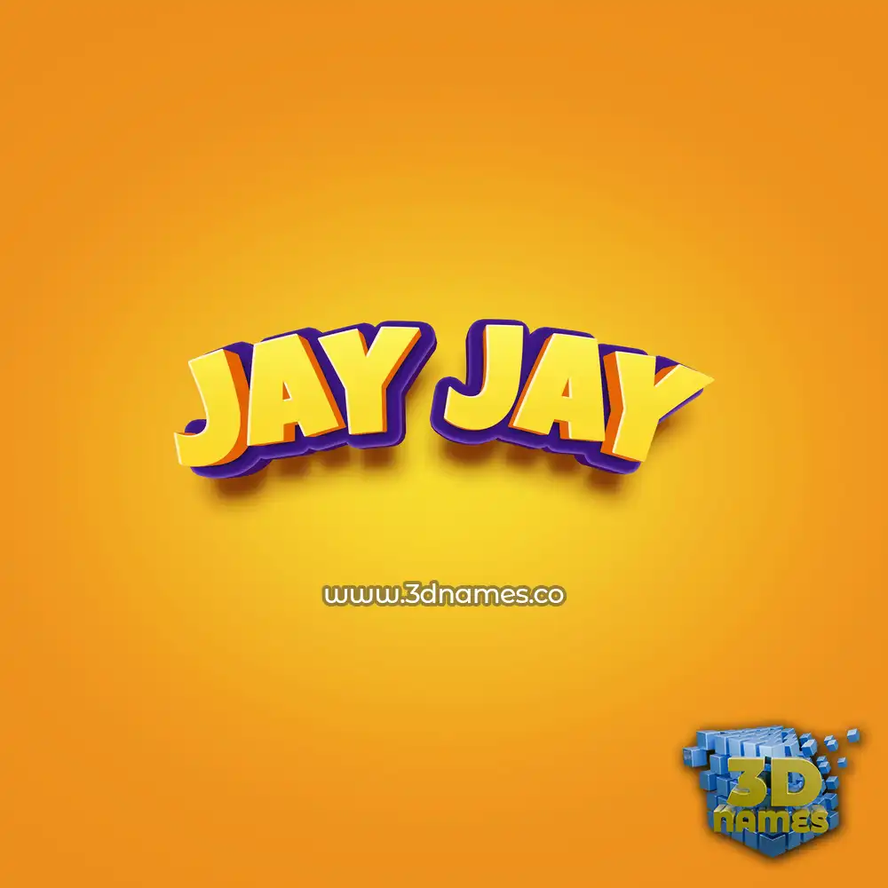 jay jay in Orange Toon style - 3D name wallpaper
