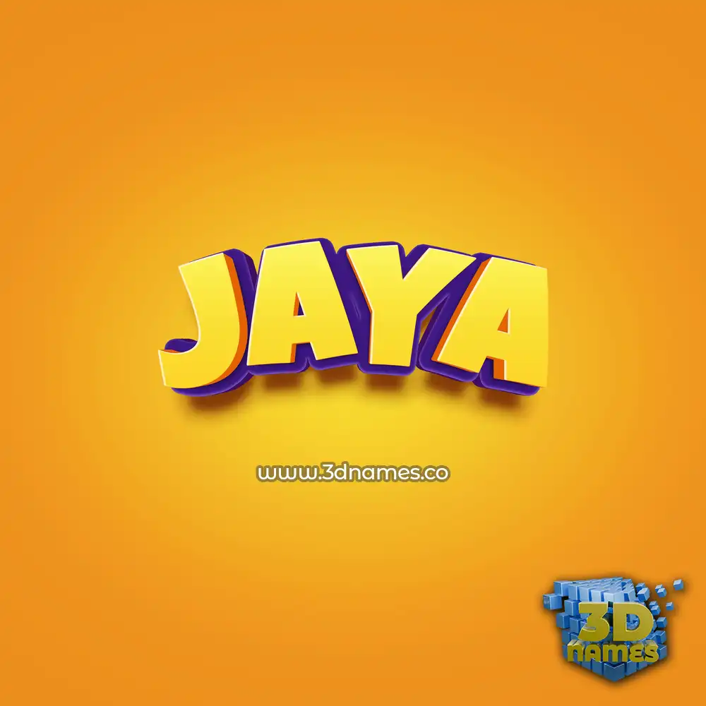 jaya in Orange Toon style - 3D name wallpaper