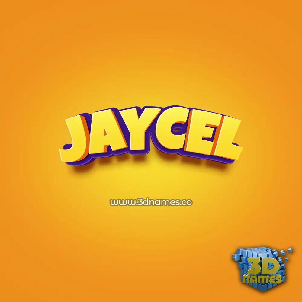 jaycel in Orange Toon style - 3D name wallpaper