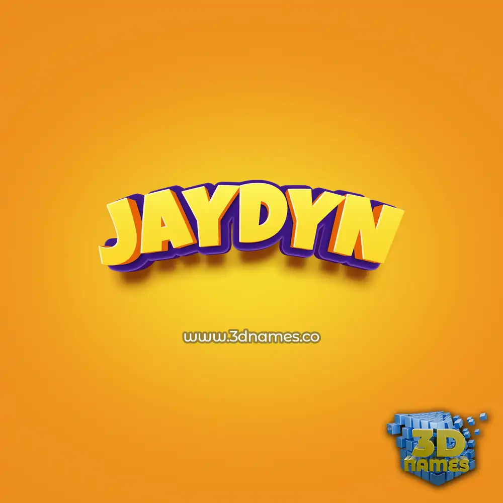 jaydyn in Orange Toon style - 3D name wallpaper