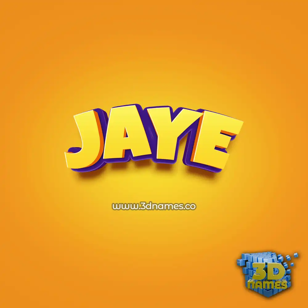 jaye in Orange Toon style - 3D name wallpaper