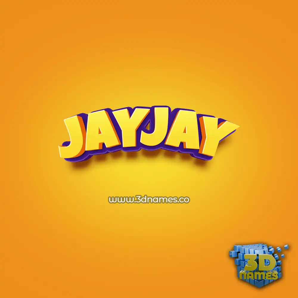 jayjay in Orange Toon style - 3D name wallpaper