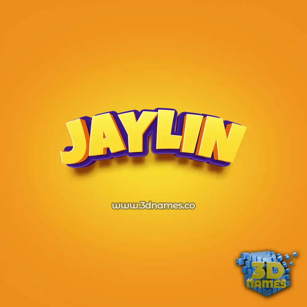 jaylin in Orange Toon style - 3D name wallpaper