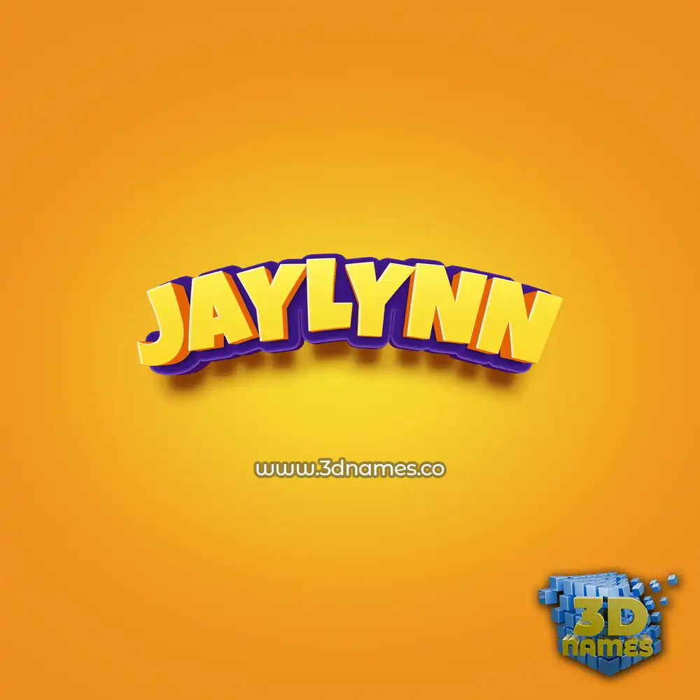 jaylynn in Orange Toon style - 3D name wallpaper