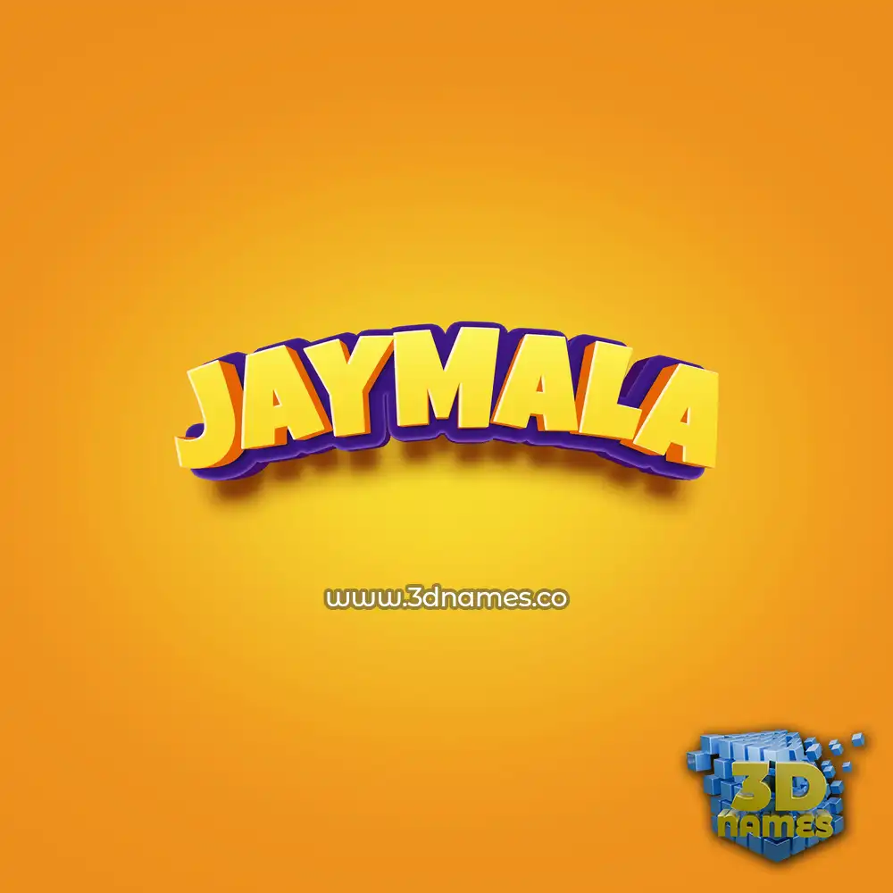 jaymala in Orange Toon style - 3D name wallpaper