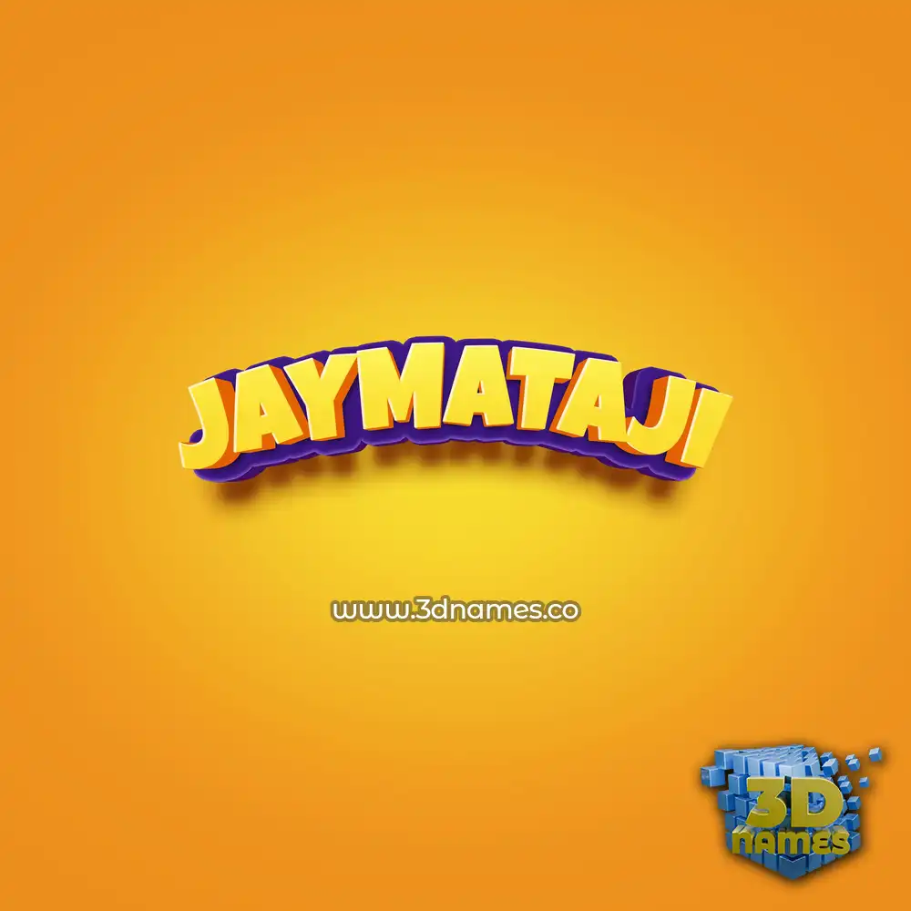 jaymataji in Orange Toon style - 3D name wallpaper