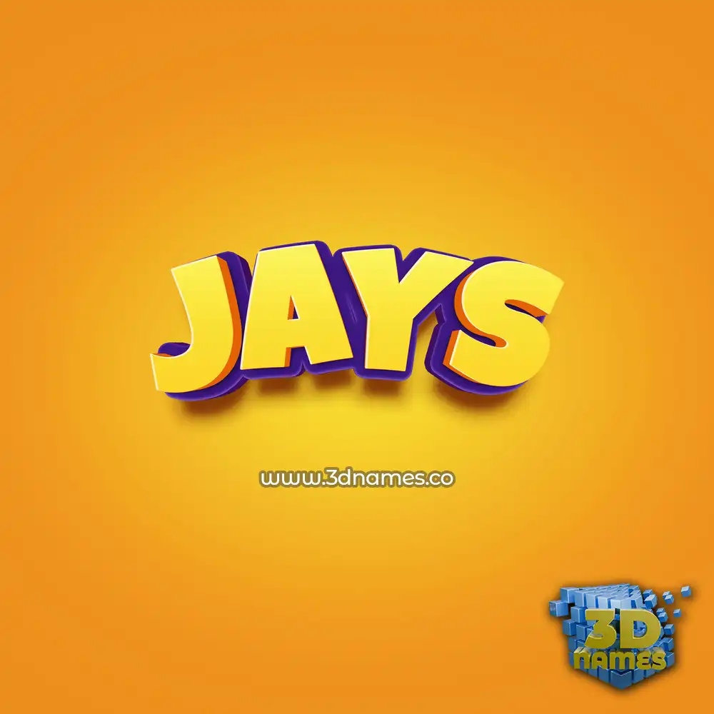 jays in Orange Toon style - 3D name wallpaper