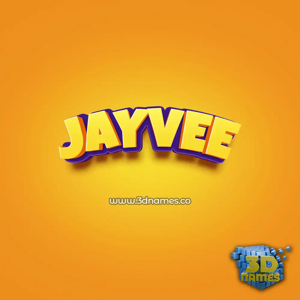 jayvee in Orange Toon style - 3D name wallpaper