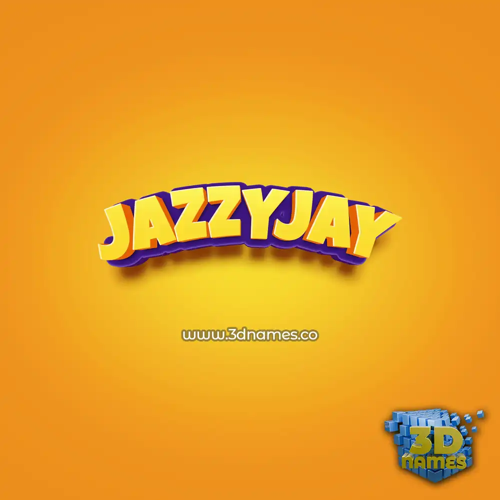 jazzyjay in Orange Toon style - 3D name wallpaper