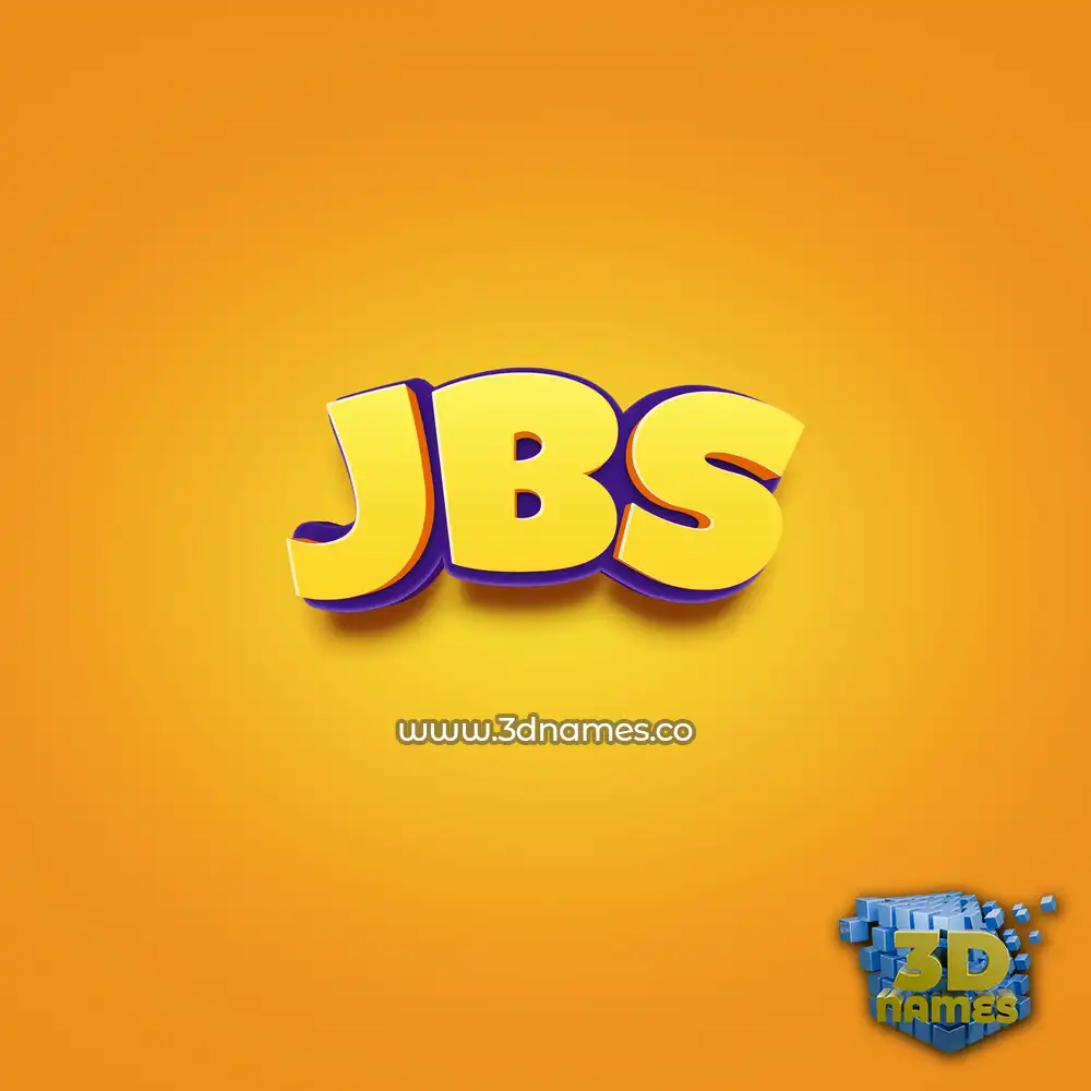 jbs in Orange Toon style - 3D name wallpaper