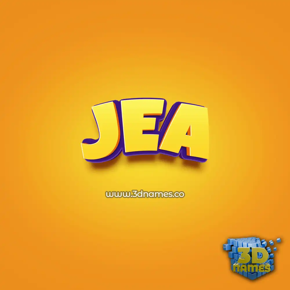 jea in Orange Toon style - 3D name wallpaper