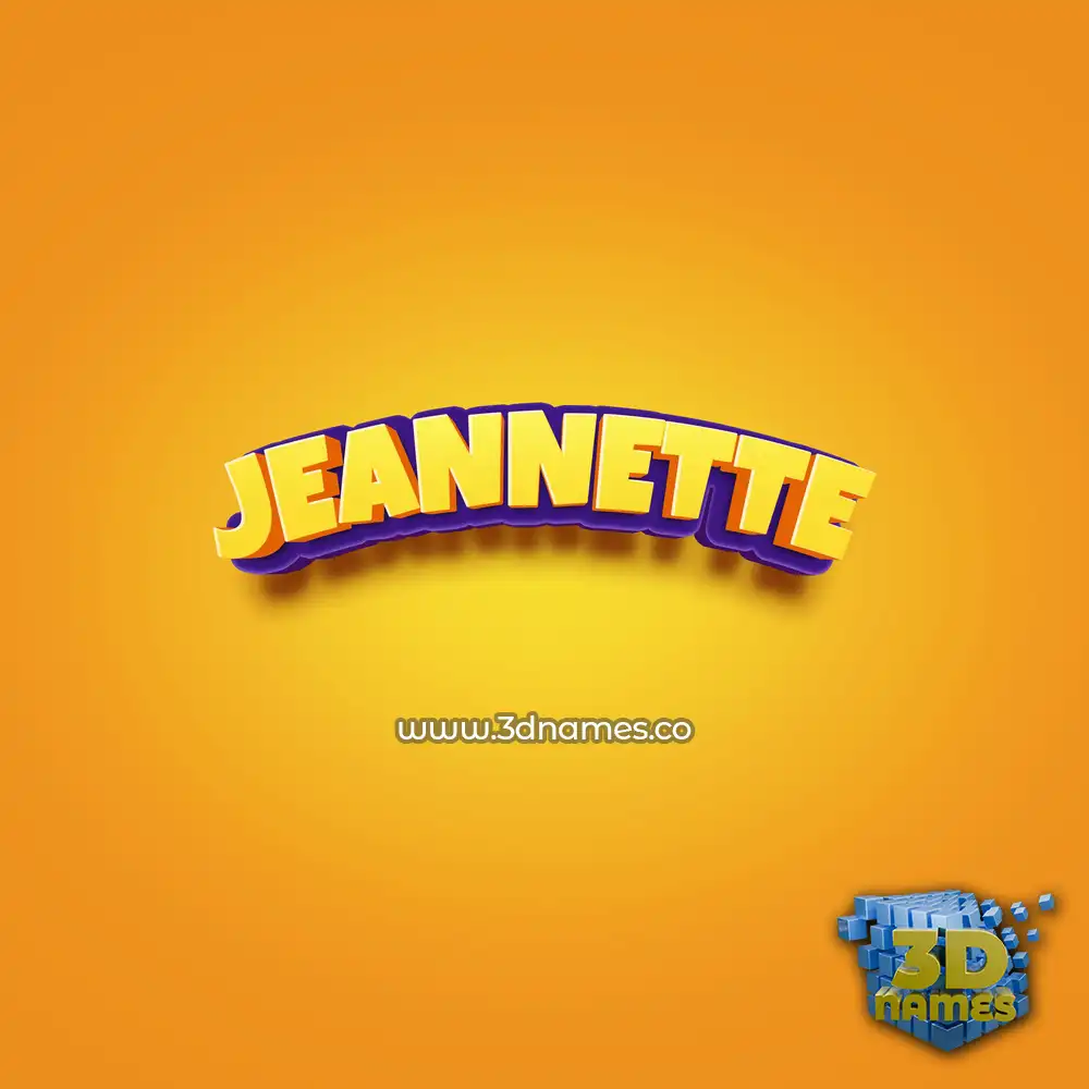jeannette in Orange Toon style - 3D name wallpaper