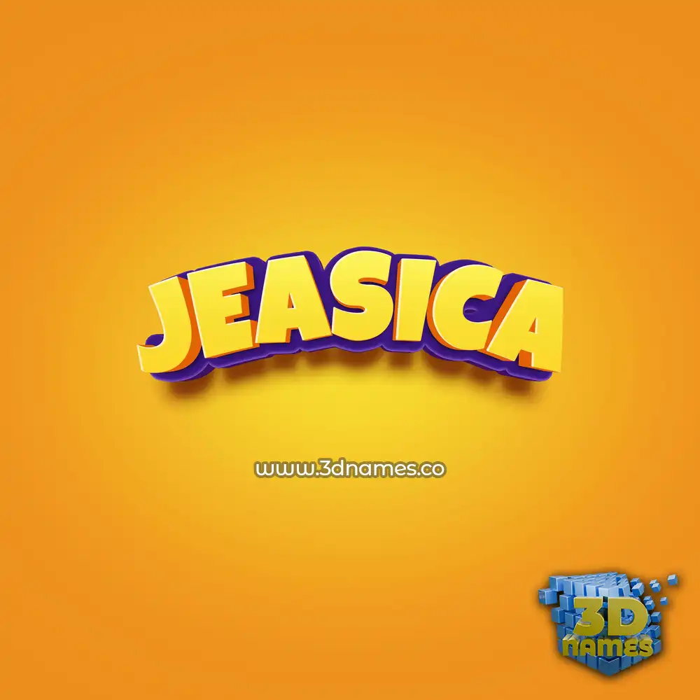 jeasica in Orange Toon style - 3D name wallpaper