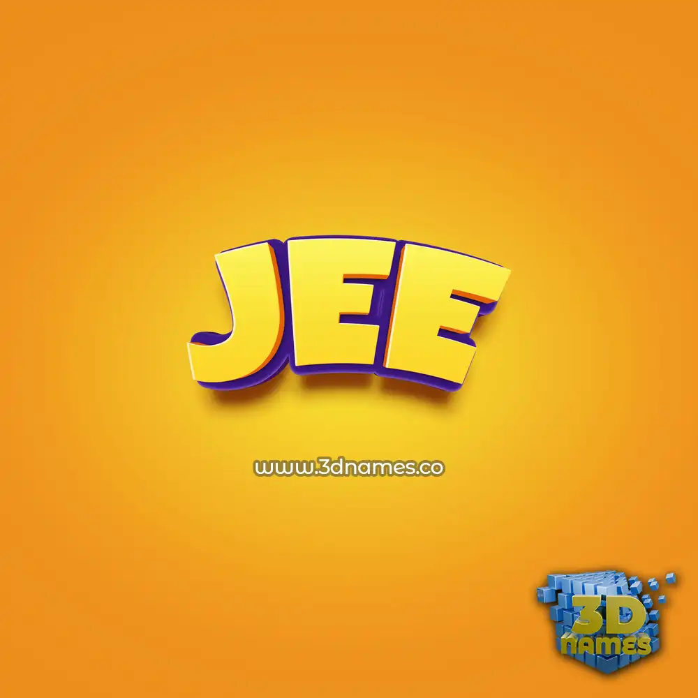 jee in Orange Toon style - 3D name wallpaper
