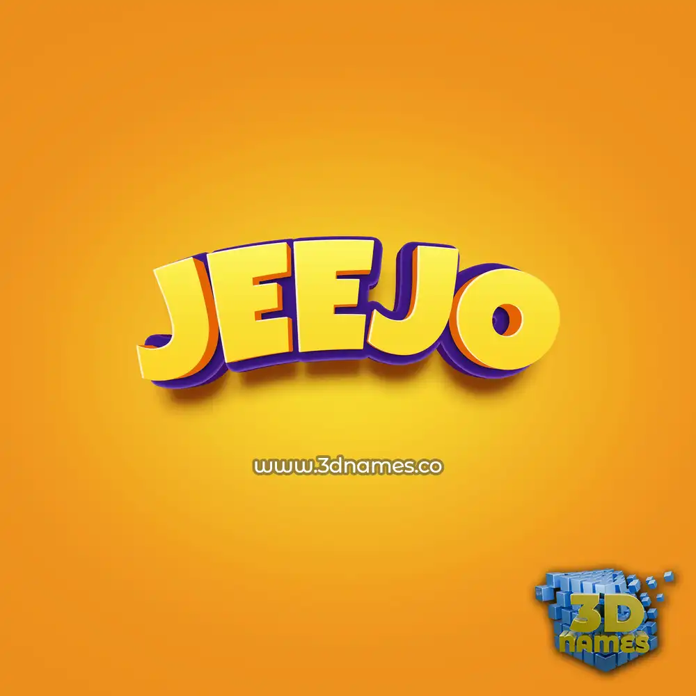 jeejo in Orange Toon style - 3D name wallpaper