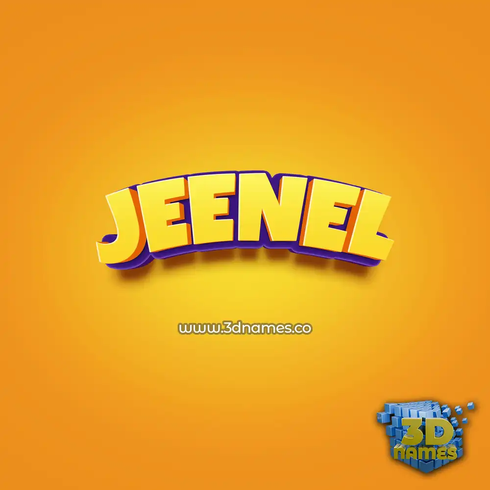 jeenel in Orange Toon style - 3D name wallpaper