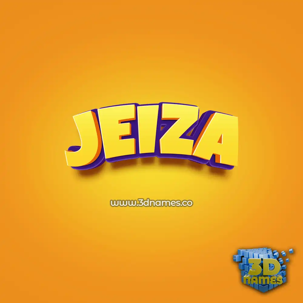 jeiza in Orange Toon style - 3D name wallpaper