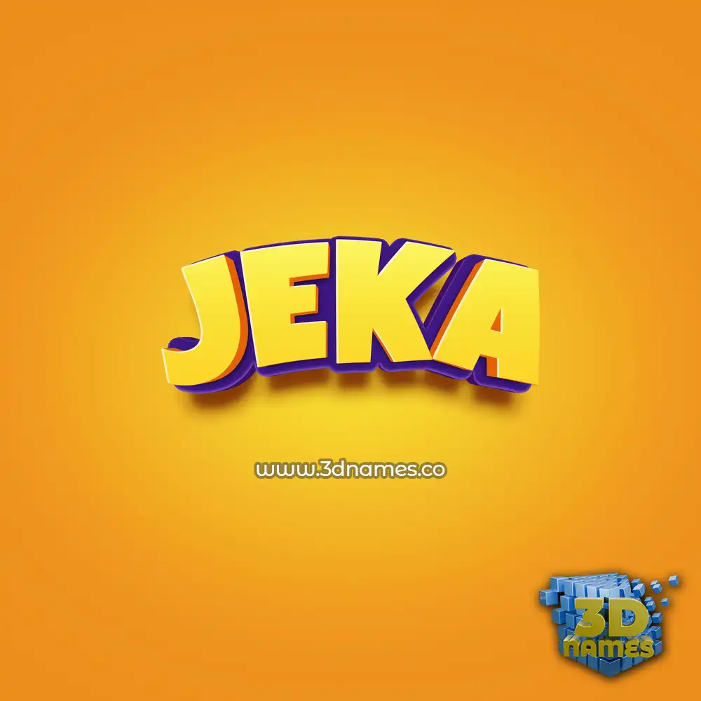 jeka in Orange Toon style - 3D name wallpaper