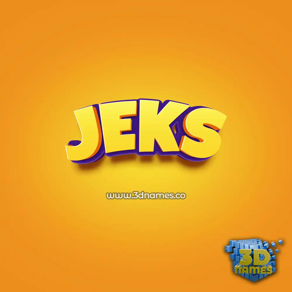 jeks in Orange Toon style - 3D name wallpaper