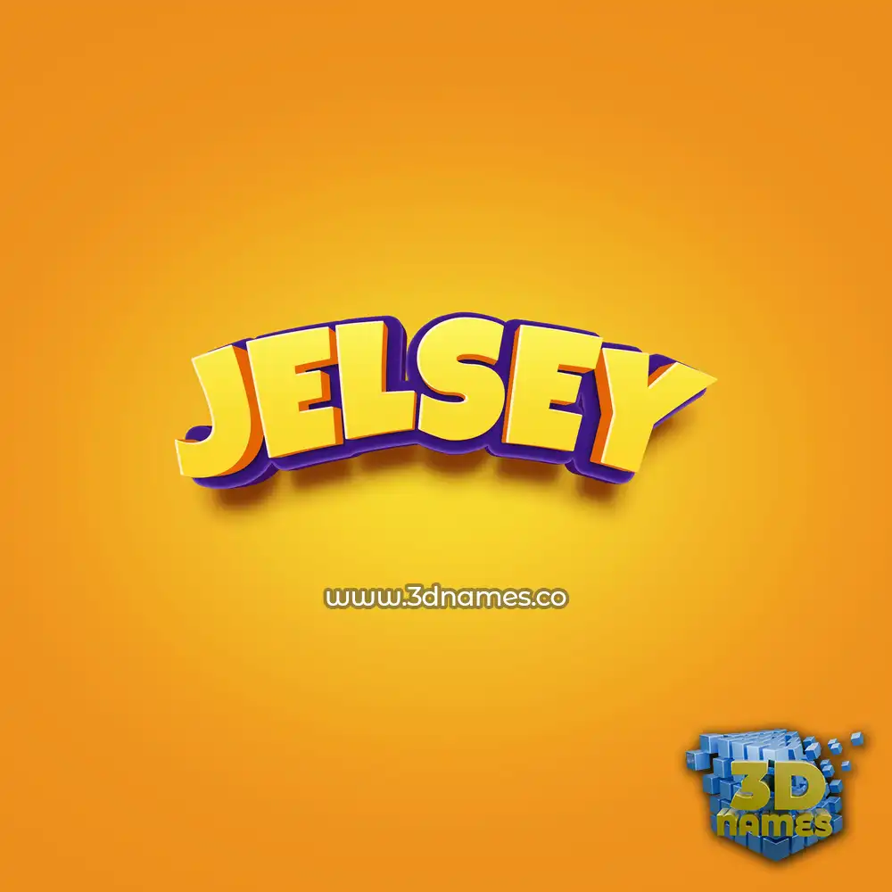 jelsey in Orange Toon style - 3D name wallpaper