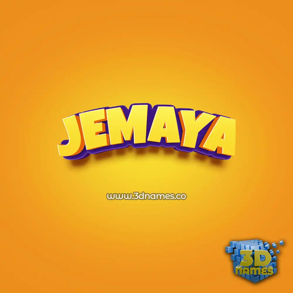 jemaya in Orange Toon style - 3D name wallpaper