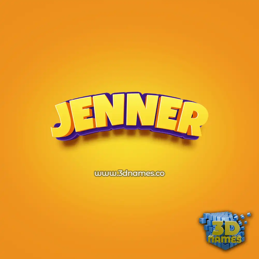 jenner in Orange Toon style - 3D name wallpaper