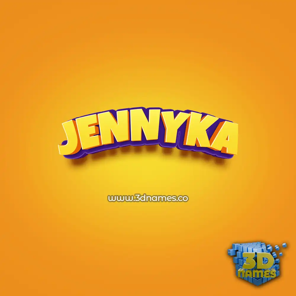 jennyka in Orange Toon style - 3D name wallpaper