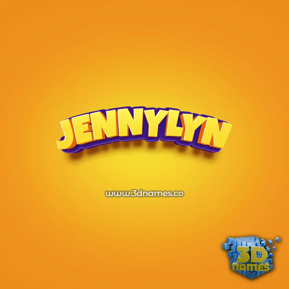 jennylyn in Orange Toon style - 3D name wallpaper