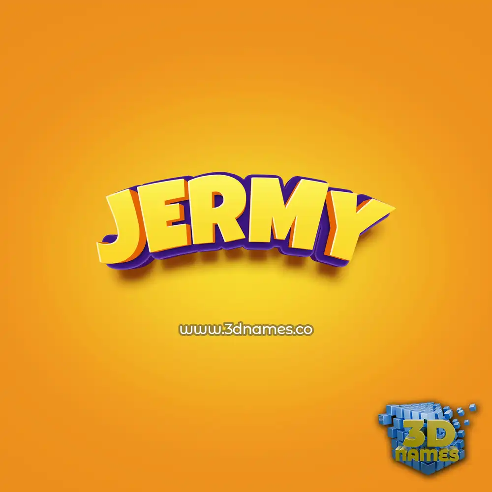 jermy in Orange Toon style - 3D name wallpaper