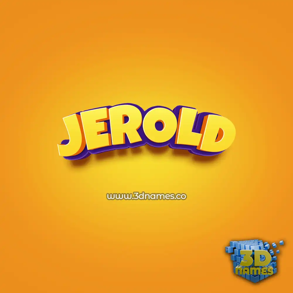 jerold in Orange Toon style - 3D name wallpaper
