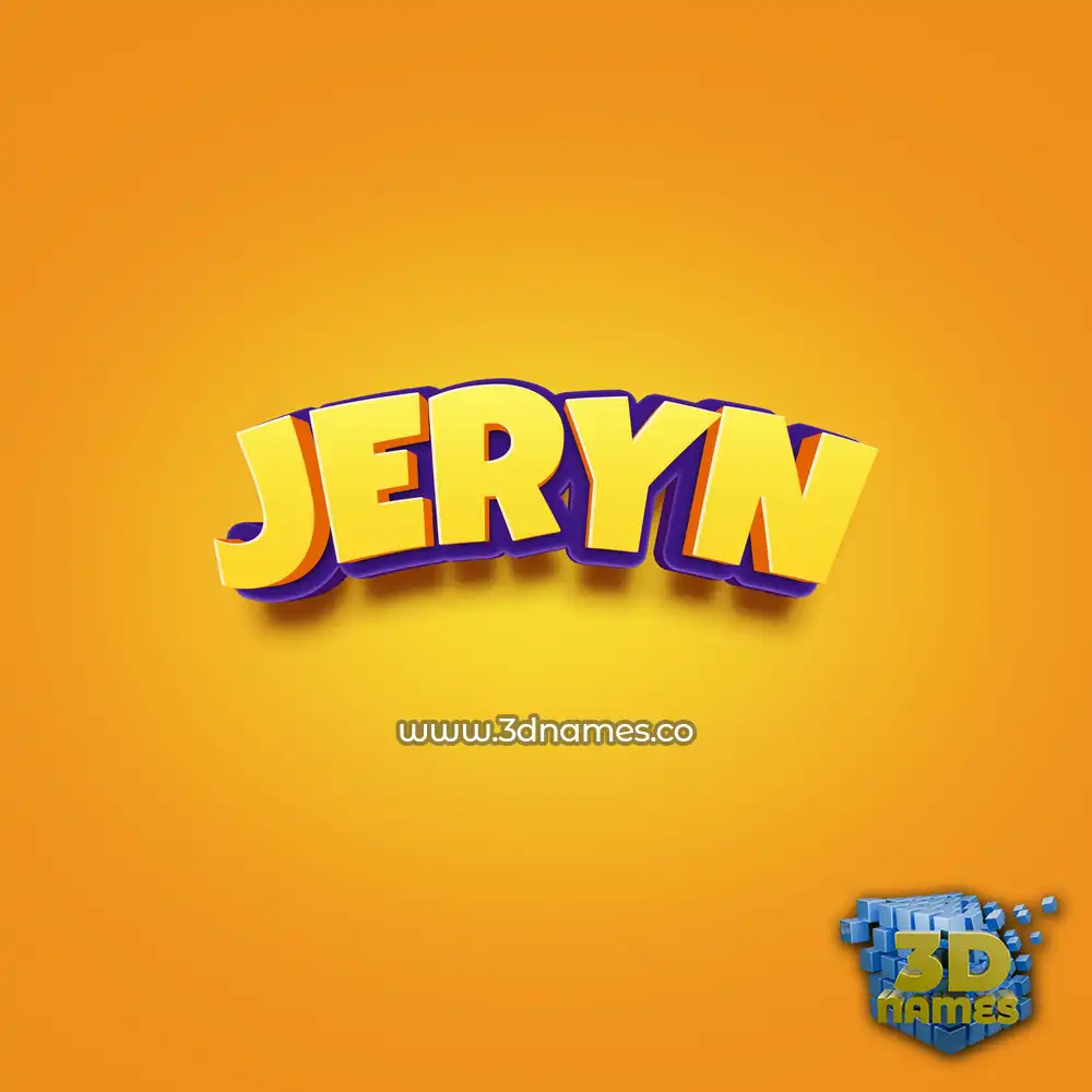 jeryn in Orange Toon style - 3D name wallpaper