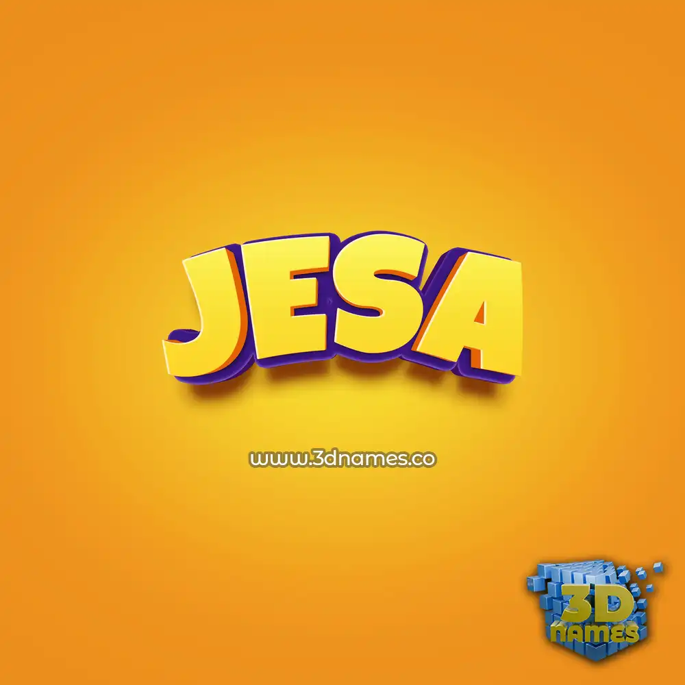 jesa in Orange Toon style - 3D name wallpaper