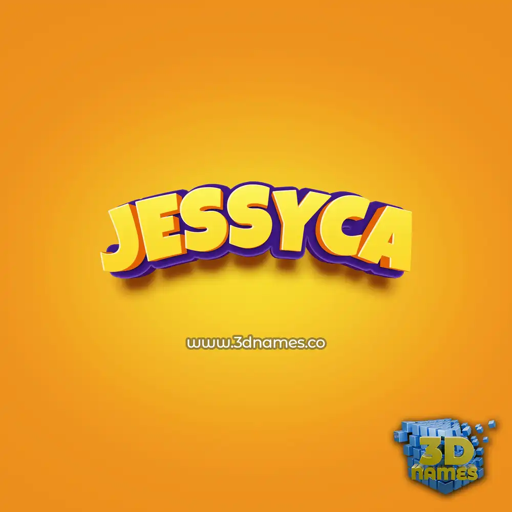 jessyca in Orange Toon style - 3D name wallpaper