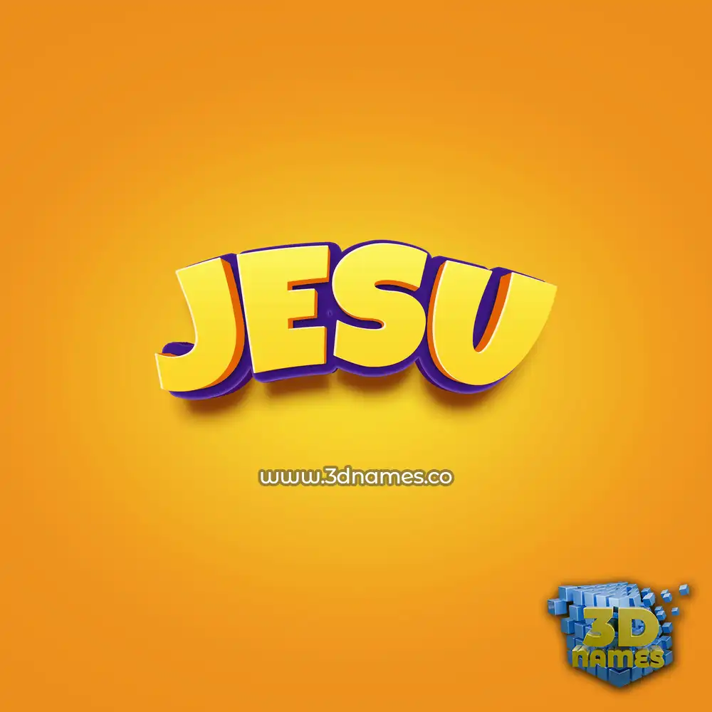 jesu in Orange Toon style - 3D name wallpaper