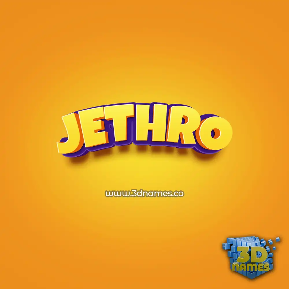 jethro in Orange Toon style - 3D name wallpaper