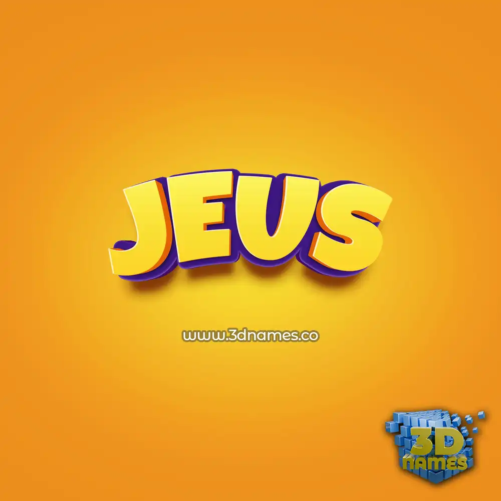 jeus in Orange Toon style - 3D name wallpaper