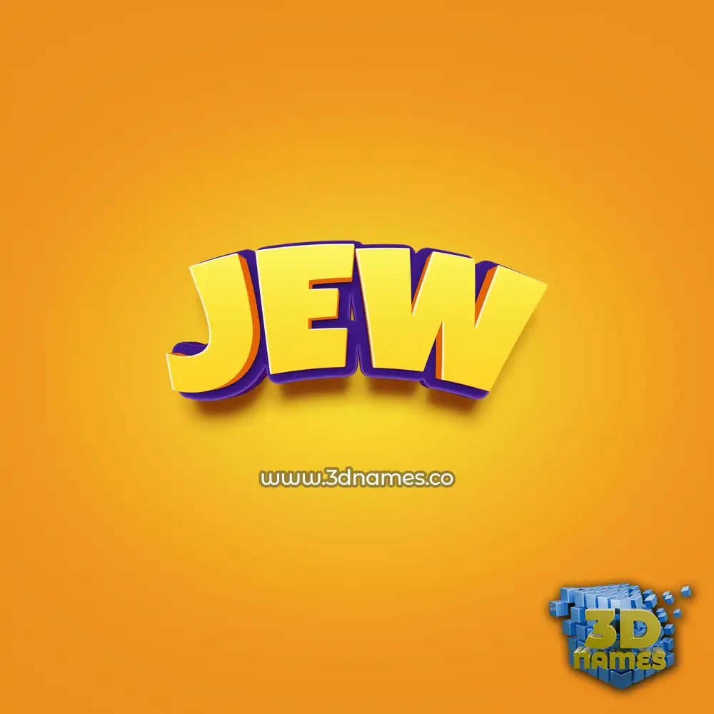 jew in Orange Toon style - 3D name wallpaper