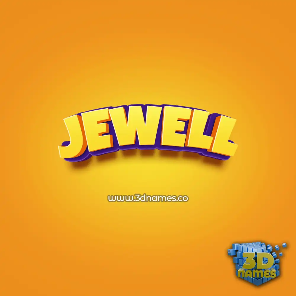 jewell in Orange Toon style - 3D name wallpaper