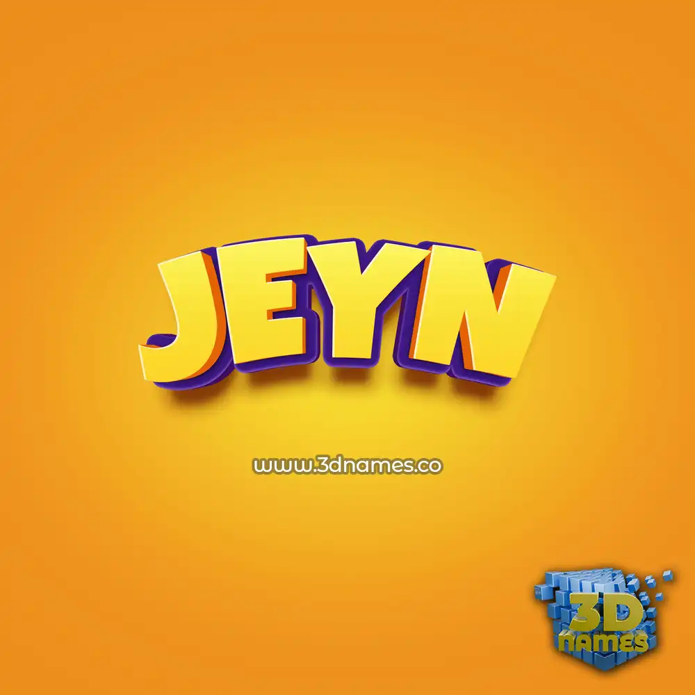 jeyn in Orange Toon style - 3D name wallpaper