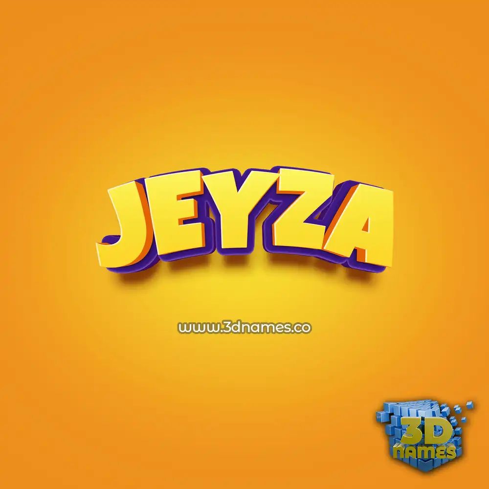 jeyza in Orange Toon style - 3D name wallpaper